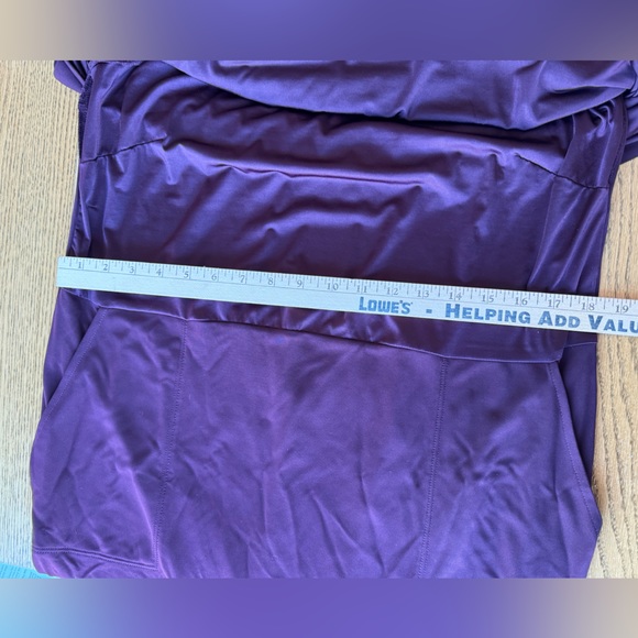 NWT Lauren Ralph Lauren Women’s Plus Size 1X Tank Dress Maroon Burgandy Pockets - Picture 7 of 7